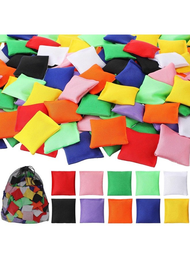 Jerify 100 عبوة من أكياس الفاصولياء لرمي أكياس الفاصولياء الصغيرة الملونة من كورنهول بكميات كبيرة للعبة الرمي أكياس الفاصولياء المصنوعة من النايلون أكياس الفاصولياء لرمي أكياس الفاصولياء للأطفال في الهواء الطلق وألعاب الرمي اليدوي ومستلزمات الحفلات 2.4 × 2.4 بوصة - Image 1