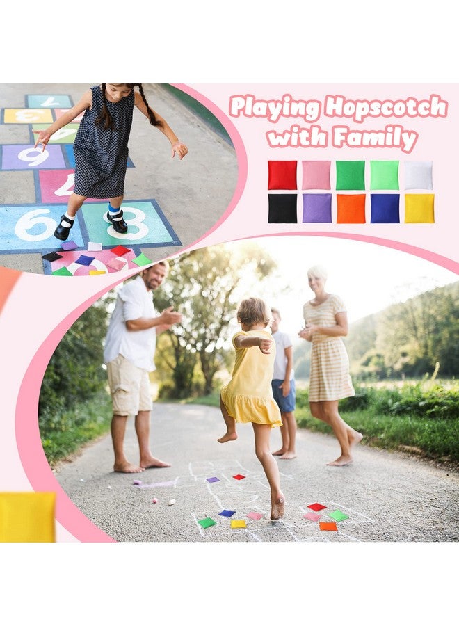 Jerify 100 عبوة من أكياس الفاصولياء لرمي أكياس الفاصولياء الصغيرة الملونة من كورنهول بكميات كبيرة للعبة الرمي أكياس الفاصولياء المصنوعة من النايلون أكياس الفاصولياء لرمي أكياس الفاصولياء للأطفال في الهواء الطلق وألعاب الرمي اليدوي ومستلزمات الحفلات 2.4 × 2.4 بوصة - Image 3