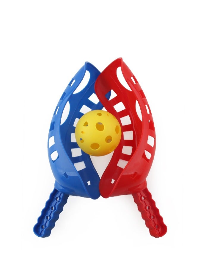 Scoop Ball Game Scoop and Ball Toss Set Toss Catch Game Toy Lacrosse Racket Game with Storage Bag, 2 Scoops and 1 Balls  - Image 2
