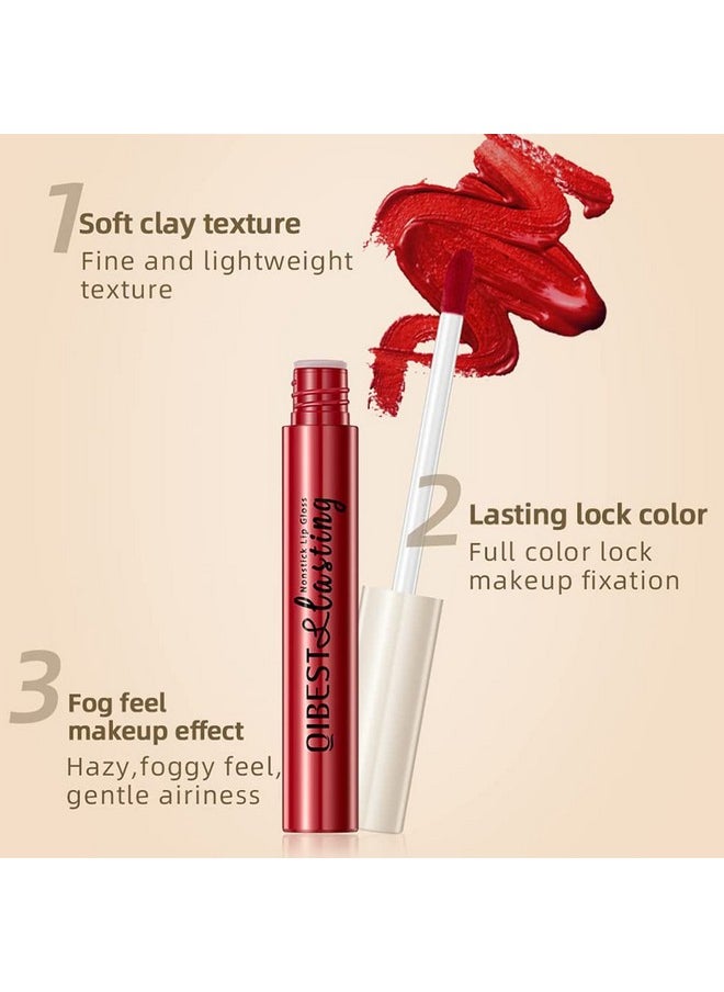 Pakivs Pakivs 12Pcs Matte Liquid Lipstick Set, Dark Bright Red 24-hour Lip Gloss Kit Long-Lasting Waterproof Lip Stain Non-Stick Cup Not Lipgloss Set for Women  - Image 2
