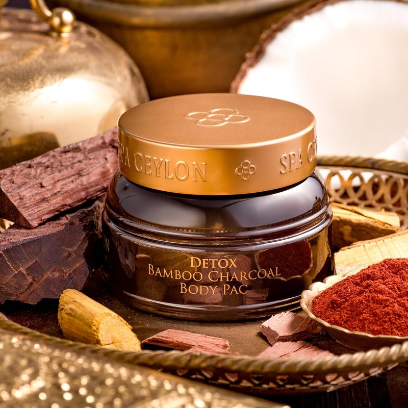 Spa Ceylon Detox Bamboo Charcoal Body Pack Moisturizing  Exfoliating Face Foot  Body Scrub Organic DeepCleansing Scrub 200g - Image 2