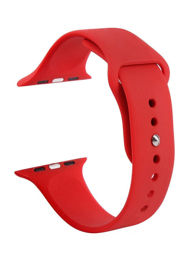 NIBEMINENT Silicone Wrist Band For Apple Watch 40 mm Red - Image 1