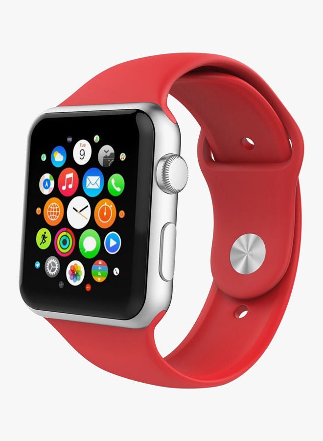 NIBEMINENT Silicone Wrist Band For Apple Watch 40 mm Red - Image 2