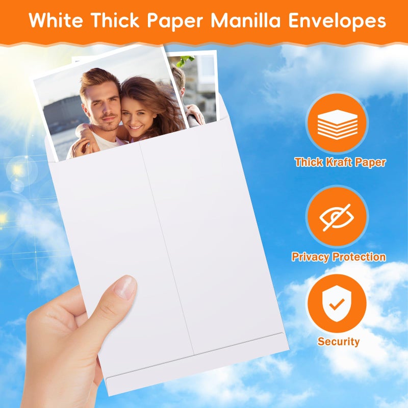FloraSea 50 Pack 6X9 Envelopes Self Seal  White Catalog Mailing Envelopes 6 X 9 Manilla Envelopes For Mailing  Organize  Storage  Home  Office Business - Image 4
