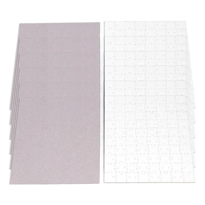 Sublimation Blanks Puzzles 6 Sets 80 Pieces Each 7.87 X 5.71 Inches Waterproof White Cardboard - Easy To Sublime Complete Unassembled Heat Transfer Puzzles for Diy Photo Gifts Holiday Gifting - Image 5