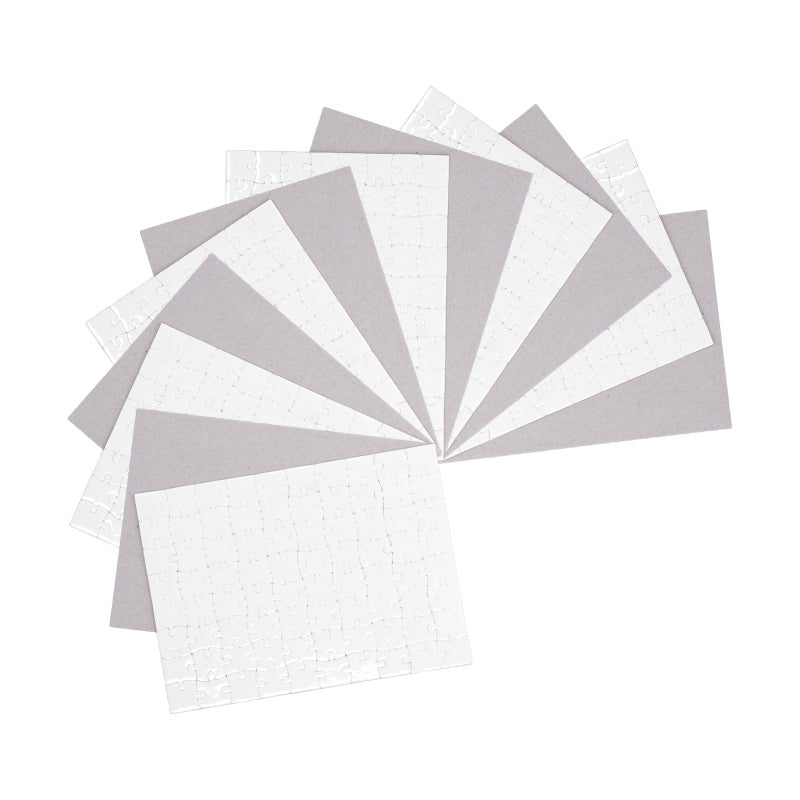 Sublimation Blanks Puzzles 6 Sets 80 Pieces Each 7.87 X 5.71 Inches Waterproof White Cardboard - Easy To Sublime Complete Unassembled Heat Transfer Puzzles for Diy Photo Gifts Holiday Gifting - Image 3