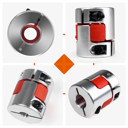 CNCTOPBAOS 3Pcs 8x10mm Shaft Coupling Servo/Stepper Motor Jaw Shaft Coupler 8mm to 10mm Aluminum Jaw Spider Plum Coupling D25L30 Connector for 3D Printer/DIY Encoder/CNC Machine - Image 2