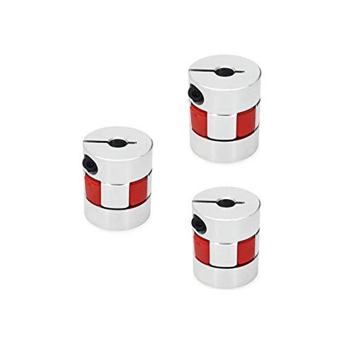 CNCTOPBAOS 3Pcs 8x10mm Shaft Coupling Servo/Stepper Motor Jaw Shaft Coupler 8mm to 10mm Aluminum Jaw Spider Plum Coupling D25L30 Connector for 3D Printer/DIY Encoder/CNC Machine - Image 1