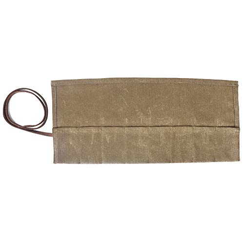 Hersent Pocket Knife Roll Bag,Waxed Canvas Small Knife Roll Up Pouch,Folding Knife Storage Case,Tactical Knife Protectors Sheath, Multi-Purpose Knife Roll With 8 Slots For Display Camping Hiking - Image 5