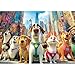 Blueforest 1000 Piece Jigsaw Puzzle for Adults Cute Cartoon Dogs in City Street Fun Unique Adult Puzzles for Relaxation Family Activity 275x197 Inch - Image 2