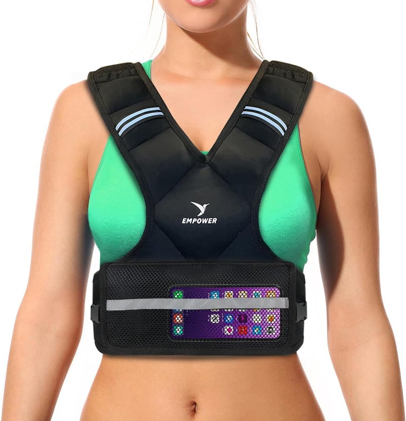 Empower Weighted Walking Vest for Women with Reflective Strips – Fixed 8lbs, Adjustable 4-10lbs (4 in1) or Adjustable10-16lbs (4 in 1), Strengthen Muscles, Boost Bone Health, and Burn More Calories for Workout - Image 1