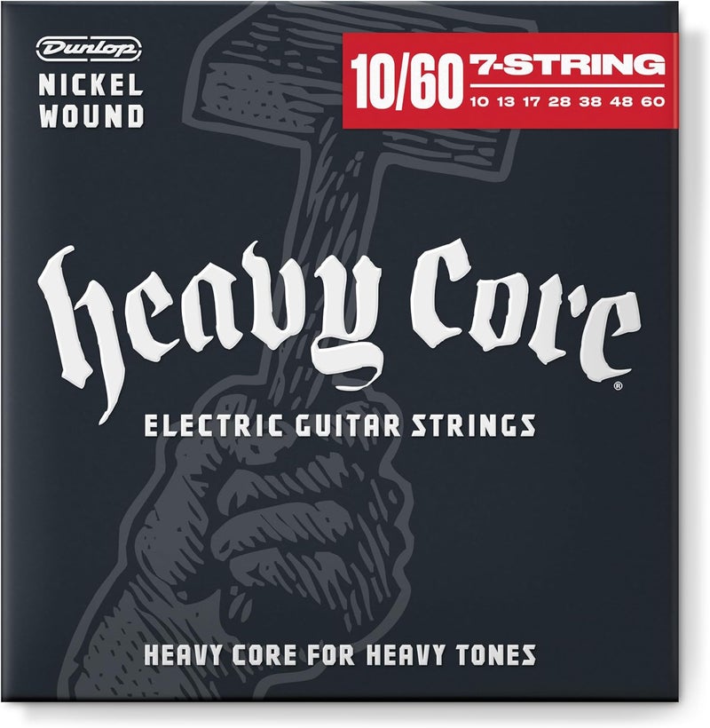 Dunlop Heavy Core Electric Guitar Strings 7-String Set Nickel Wound 0.10-0.60 - Image 1