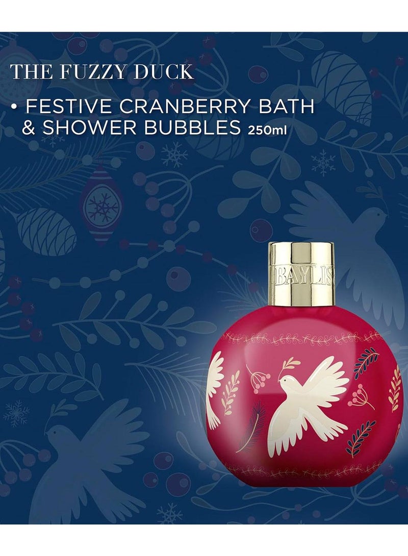 بايليس & هاردينج مجموعة هدايا زينة احتفالية من ذا فازي داك، بلاد العجائب الشتوية، ٢٥٠ مل | فقاعات استحمام لعيد الميلاد | هدية للرجال والنساء في العطلات | مجموعة تدليل نباتية - Image 3