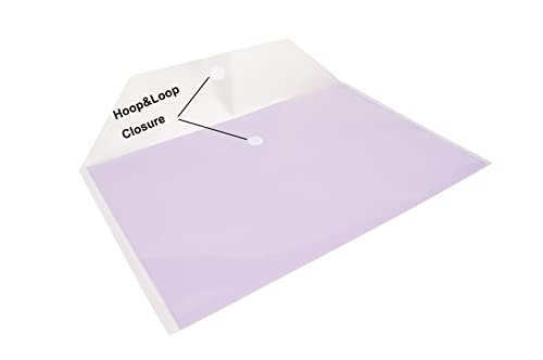 YESSART 11 x 17 Clear Large Plastic Envelopes Document File Storage Holder 10 Pack Hook Loop Closure - Image 3