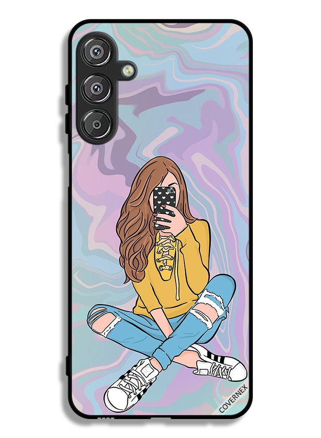 Covernex Samsung Galaxy M36 Protective Case Cover Girl Taking Photo - Image 1