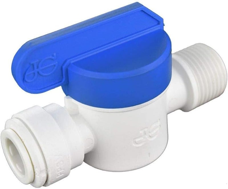 John Guest Speedfit 3/8 Inch OD x 3/8 Inch NPTF Male Shut-Off Valve, Push to Connect Plastic Plumbing Fitting, White, PPSV011223WP - Image 2