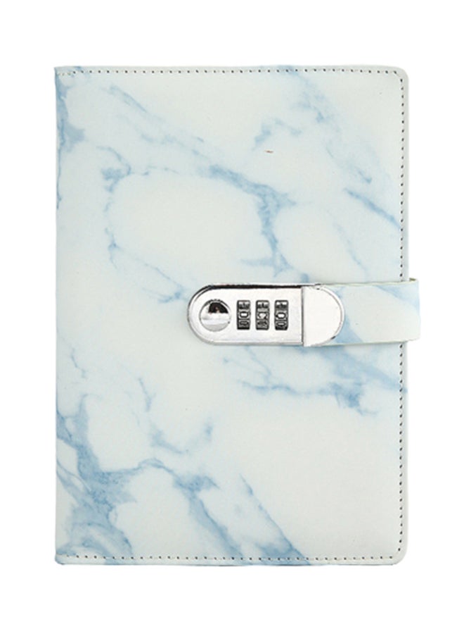 Retro Lock With Diary Thick Creative Student Notebook Blue
