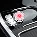 WJIAAA 2 Pcs Cute Pink Car Accessories Girly Pink Flower Push to Start Button Cover for Women Universal Engine Start Stop Button Decor - Image 2