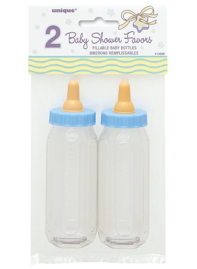 Unique 5" Blue Fillable Baby Bottle - Image 1