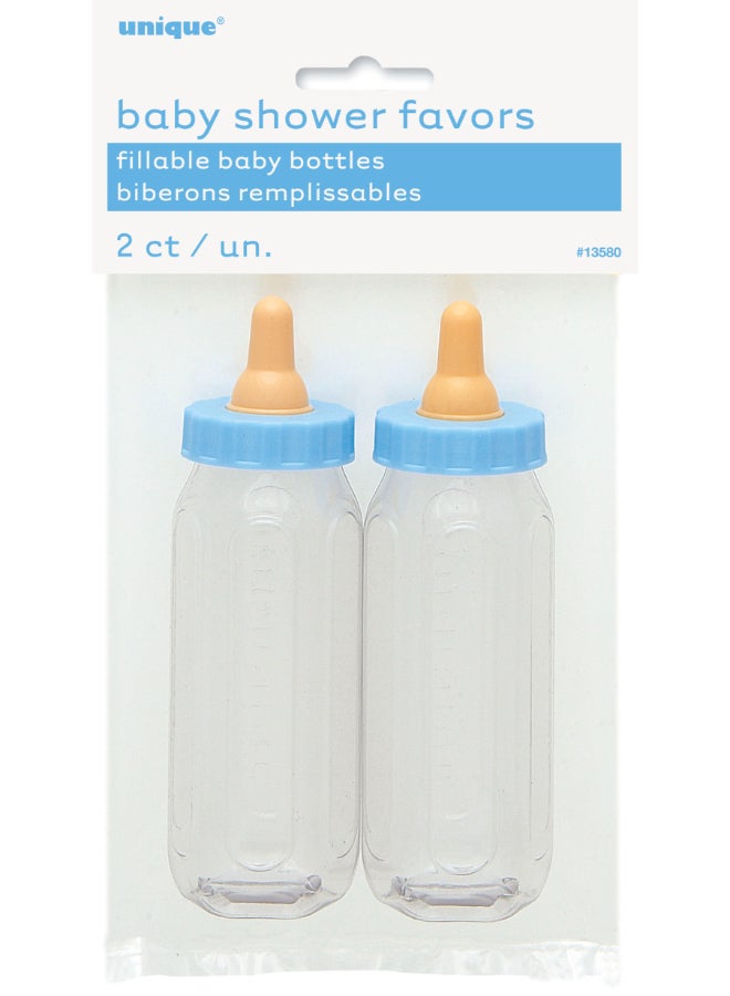Unique 5" Blue Fillable Baby Bottle - Image 2