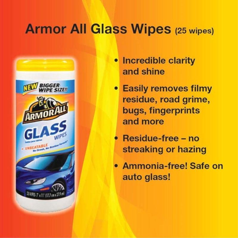Armor All 10865 Glass Wipes 25 Ct. - Image 2