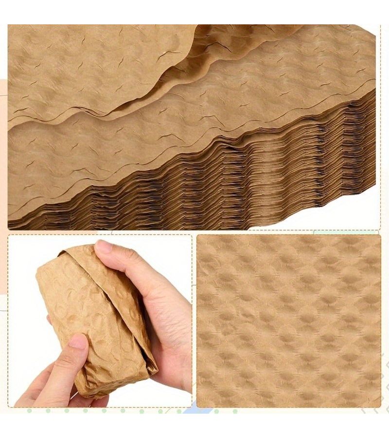 Paper Bubble Wrap 100pcs Heavy Duty Cushioning for Moving Shipping Storage Fragile Items - Image 1