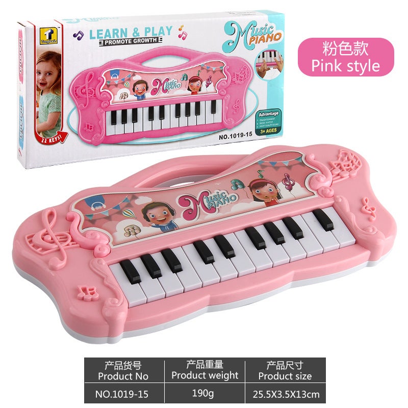 Direct Sales Cartoon Musical Electronic Keyboard with Lights - Early Education Interactive Toy for Children