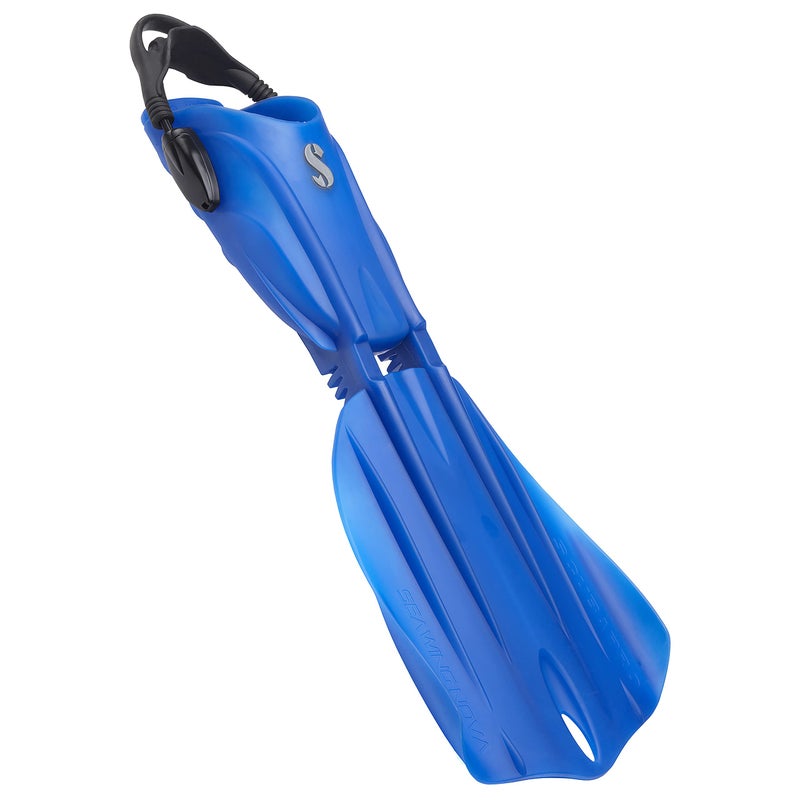 SCUBAPRO Seawing Nova Scuba Fin Set Open Heel with Bungee Strap for Recreational Scuba Diving and Snorkeling Small Blue - Image 2