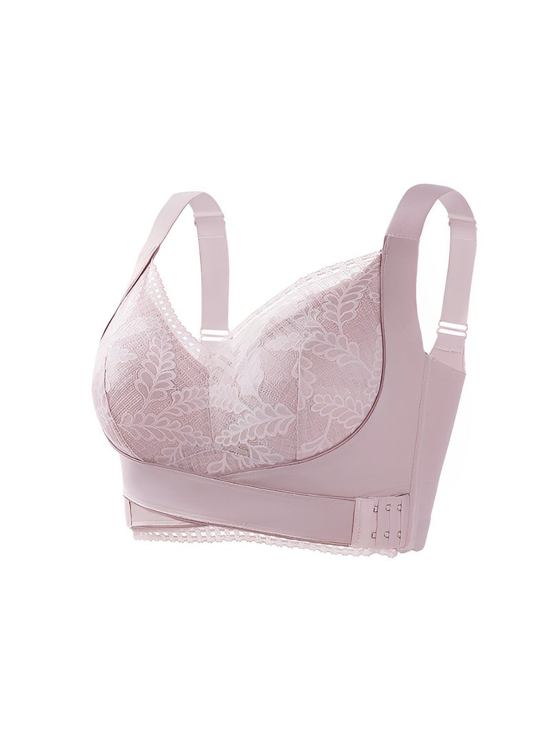REOCLE - Women's Lace Bras Front Criss Cross Bras Wireless Push Up Seamless Bra Comfy Posture Corrector Sports Yoga Bra - Image 1