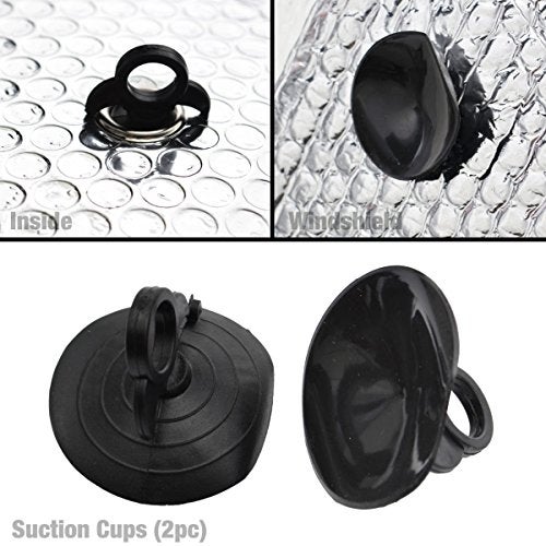 BDK غطاء زجاج أمامي مزدوج قابل للطي من BDK - يحجب أشعة UV واقي الشمس، واقي الشمس للحفاظ على برودة سيارتك وخالية من الأضرار، سهل الاستخدام - 58 × 24 بوصة، AS-215 - Image 5