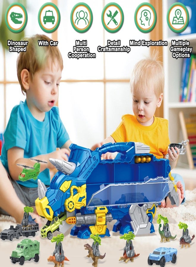 Frontoytall Dinosaur Toys for Kids 3+, Triceratops Carrier Truck Set - Image 5