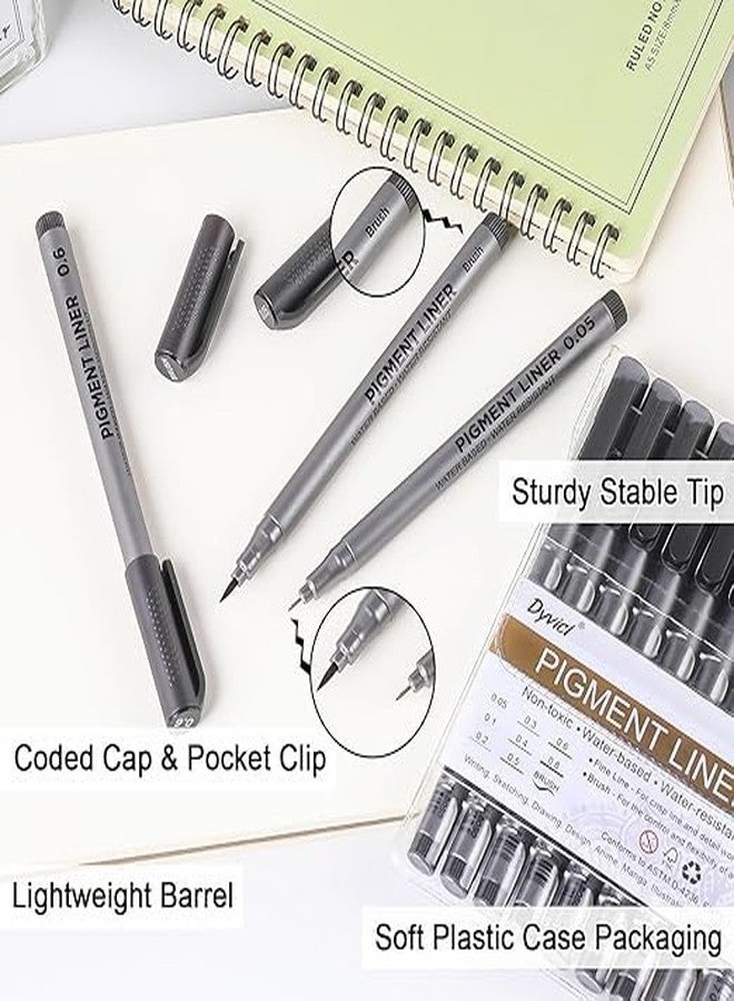 Bluedeal Black Micro-Pen Fineliner Ink Pens - Waterproof Archival Ink Micro Fine Point Writing Drawing Pens for Sketching, Anime, Artist Illustration, Technical Drawing, Office Documents, Scrapbooking - Image 3