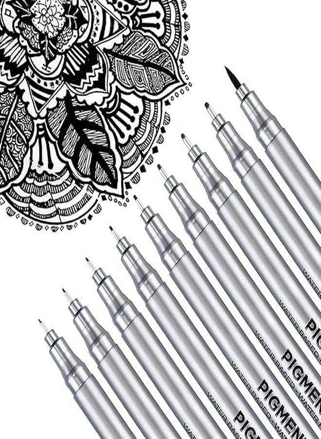 Bluedeal Black Micro-Pen Fineliner Ink Pens - Waterproof Archival Ink Micro Fine Point Writing Drawing Pens for Sketching, Anime, Artist Illustration, Technical Drawing, Office Documents, Scrapbooking - Image 1
