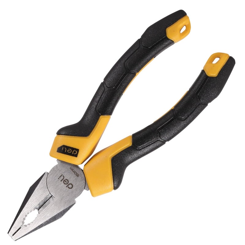 Deli Deli DL2006Z 6 Combination Plier TwoColour Ergonomic Design AntiSlip Rubber Grip Tool for Home and Professional Use 1Pc - Image 1