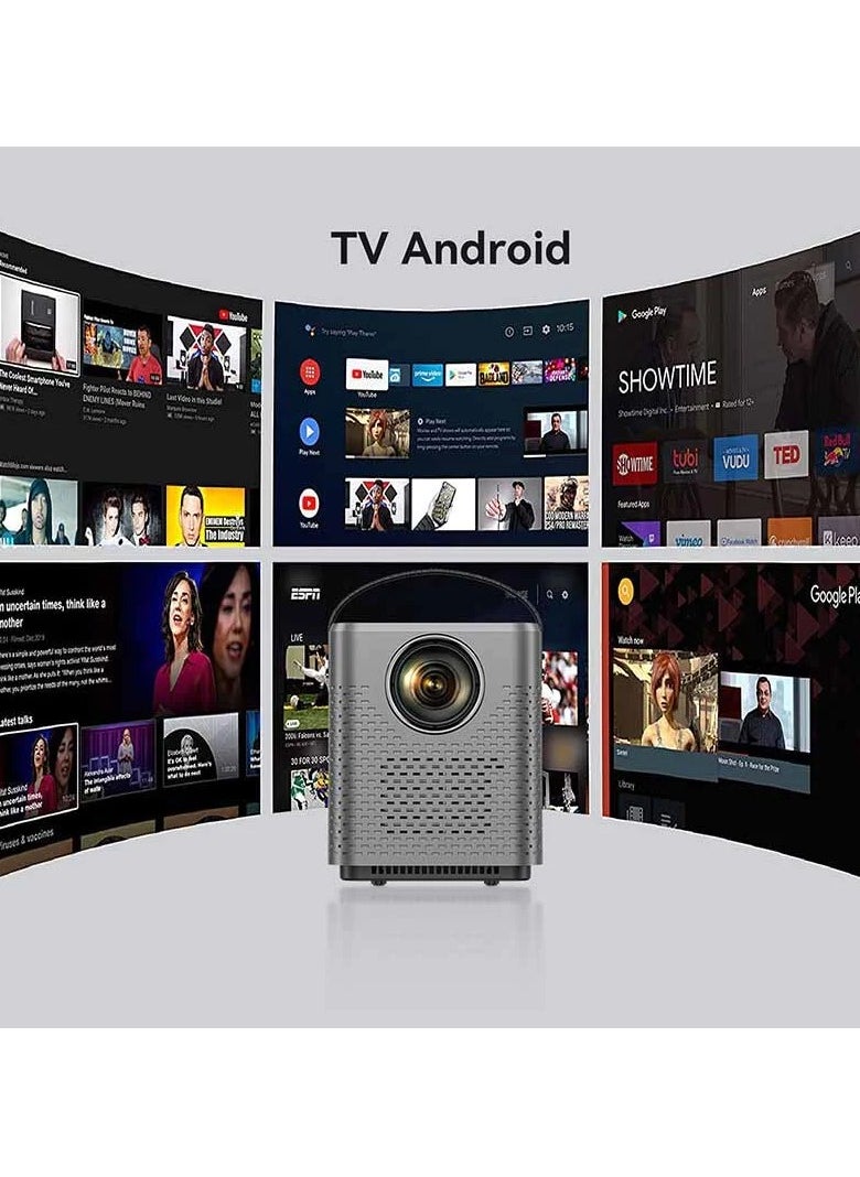 بلوري - جهاز عرض Blulory Android 4K للسينما المنزلية واي فاي للأفلام الخارجية يدعم HDMI - Image 1