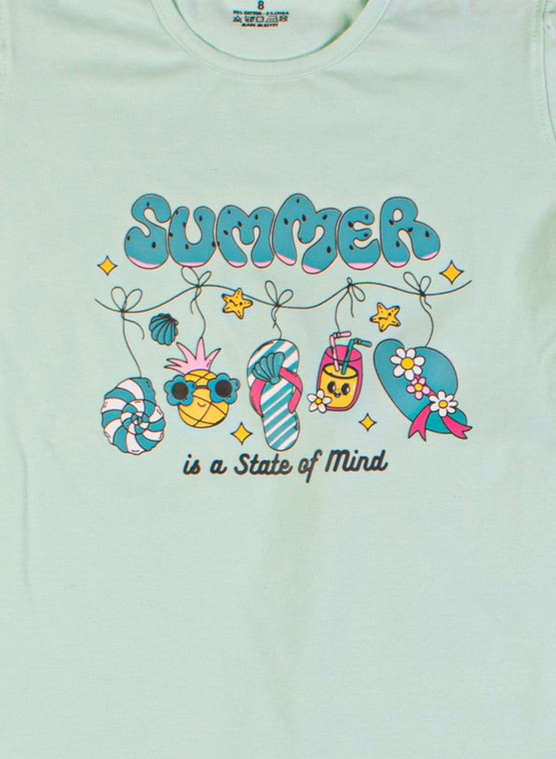 Zercon Summer Pajama Set for Girls 8203 - Image 2