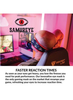 Bruder Samureye Gaming Enhancement Mask L Microwaveable Moist Heat Mask L Improve Gaming Performance L Faster Reaction Times L Rejuvenates And Refreshes Eyes L Comfortable Adjustable And Hand Washable  - Image 4