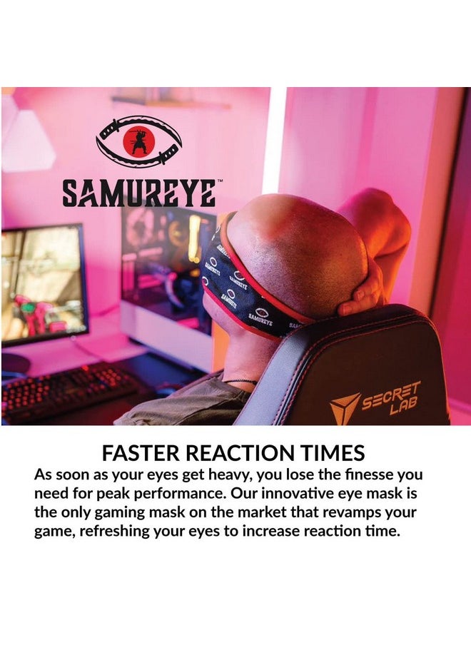 Bruder - Samureye Gaming Enhancement Mask L Microwaveable Moist Heat Mask L Improve Gaming Performance L Faster Reaction Times L Rejuvenates And Refreshes Eyes L Comfortable Adjustable And Hand Washable - Image 1