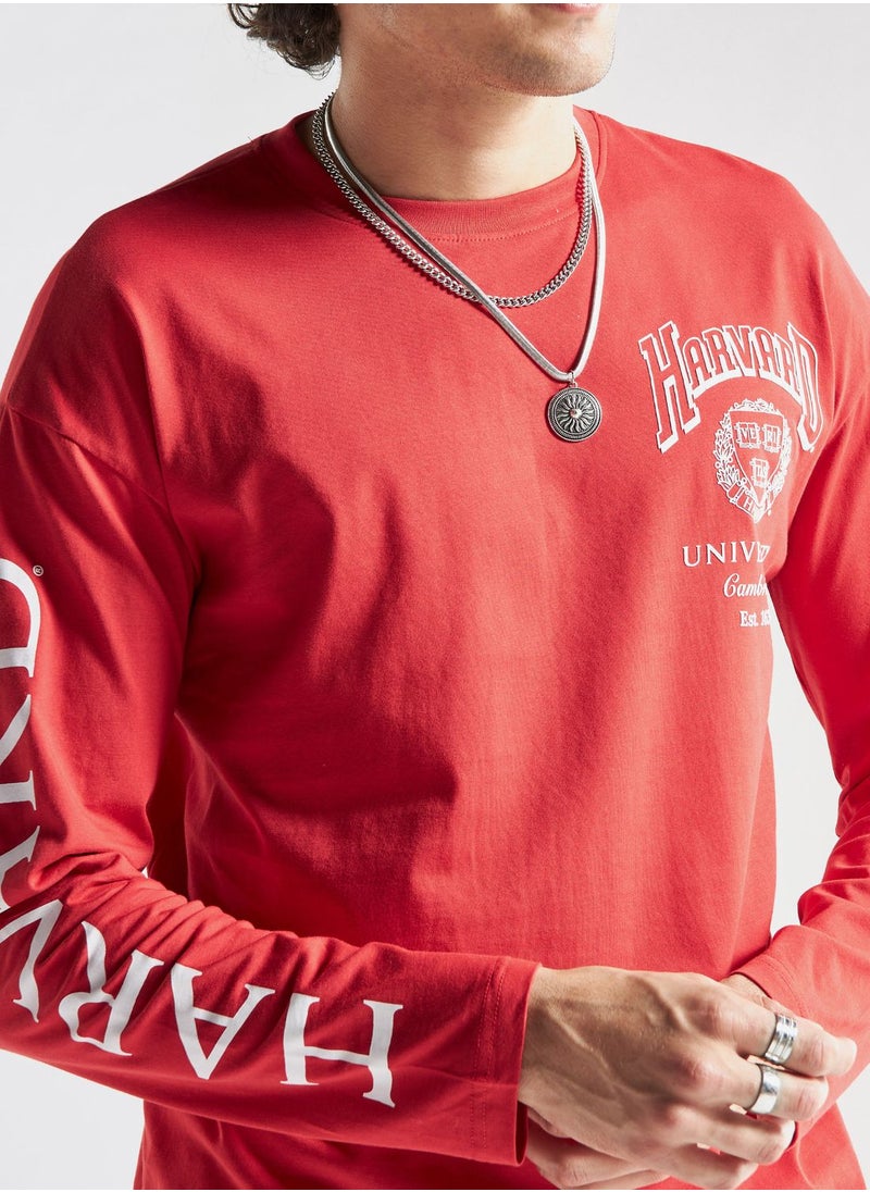 FAV Text Print Crew Neck T-Shirt  - Image 3