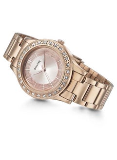 Sonata Round Shape Stainless Steel Analog Wrist Watch 8123WM03 - 33 mm - Rose Gold  - Image 4