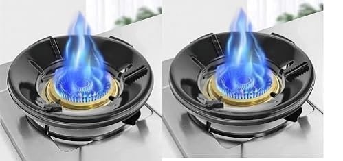 MOBDESK Burner Gas Saver Stand 2 Pieces Open Gas Saver Burner Stand Gas Saver Jali Windproof Gas Saver Stand Gas Saving Ring Gas Saver Round Burner Stand Suitable For All Gas Stove - Image 1