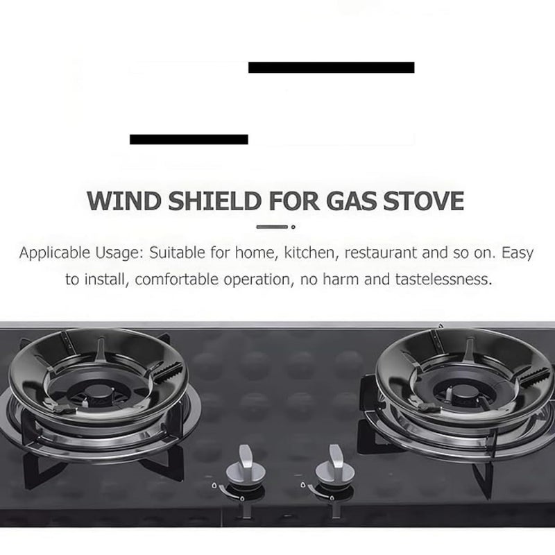 MOBDESK Burner Gas Saver Stand 2 Pieces Open Gas Saver Burner Stand Gas Saver Jali Windproof Gas Saver Stand Gas Saving Ring Gas Saver Round Burner Stand Suitable For All Gas Stove - Image 2