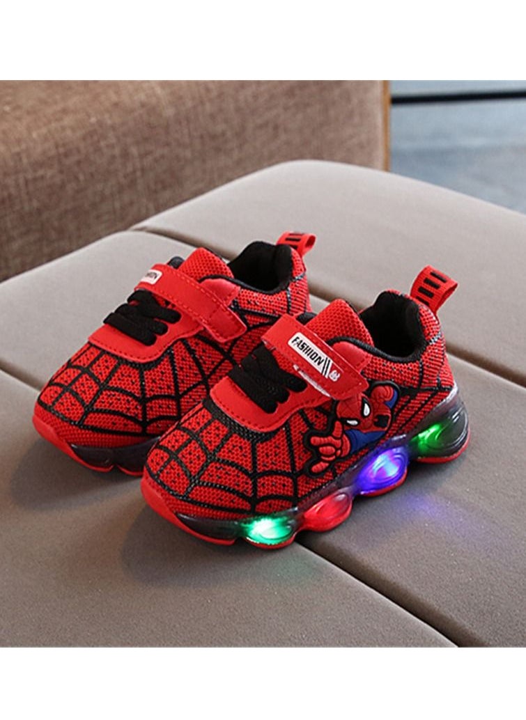 Loquat - Baby Flash Led Light Sneakers Red - Image 1