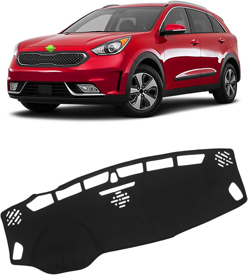 FIILINES Dash Cover Fit for 2017-2022 Kia NIRO Accessories Sunshade Non-Slip Mesh Dash Cover for NIRO Accessories Dashboard Cover Mat UV Protector No Glare Black - Image 1