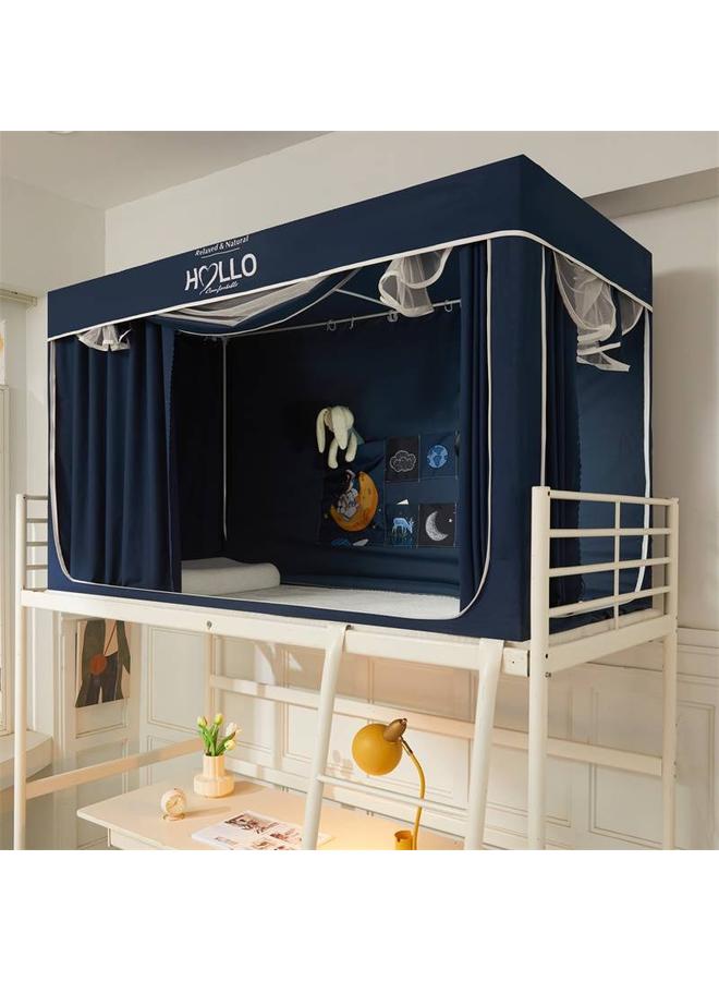 Bluejw 2024 New Student Net Strong Shading Mosquito Net Curtain Full Coating Dormitory Upper And Lower Bunk Thickened Four Seasons Universal  - Image 1
