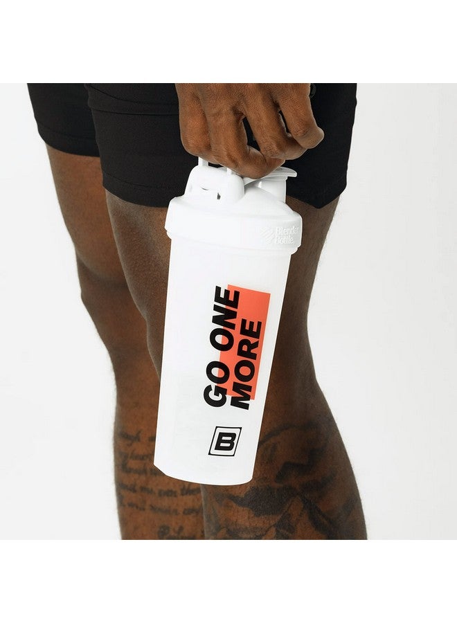 Bare Performance Nutrition BARE PERFORMANCE NUTRITION Go One More BlenderBottle Shaker Bottle, 28 oz Shaker Bottle with Wire Whisk, White - Image 3