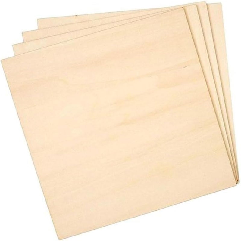 BPA 9 Pieces, 9mm Plywood DIY Rectangular, 10 x 15 cm Brown - Image 1