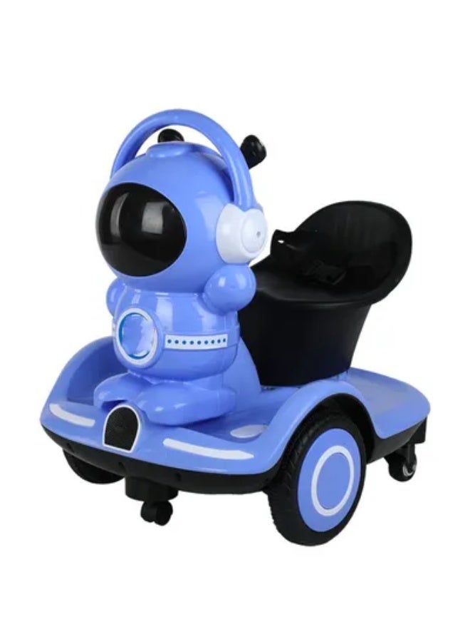 Kids Electric Ride-On Car | 5-Wheel Safety Design | Dual Motor 6V Battery | Handle & Remote Control | 360° Rotation - Image 1