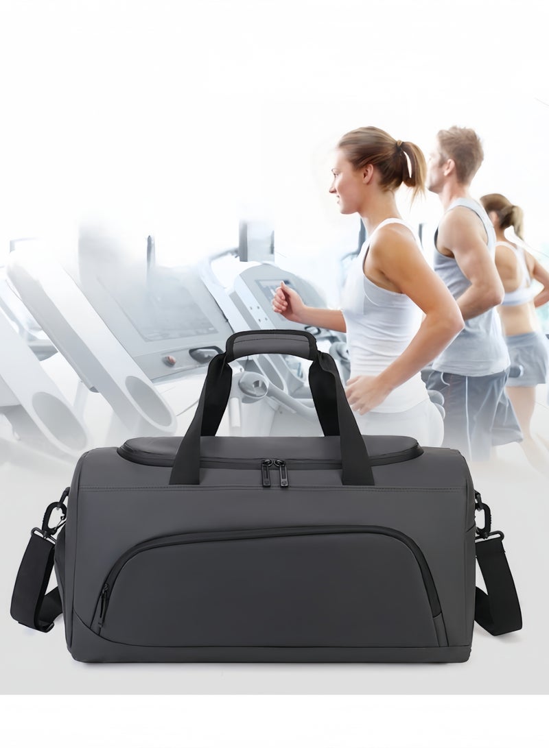 GGEROU Travel Duffel Bag for Men & Women, Carry On Weekender Bag, Multi-functional Gym Bag with Shoe Compartment, Lightweight Sport Backpack, Black - Image 4