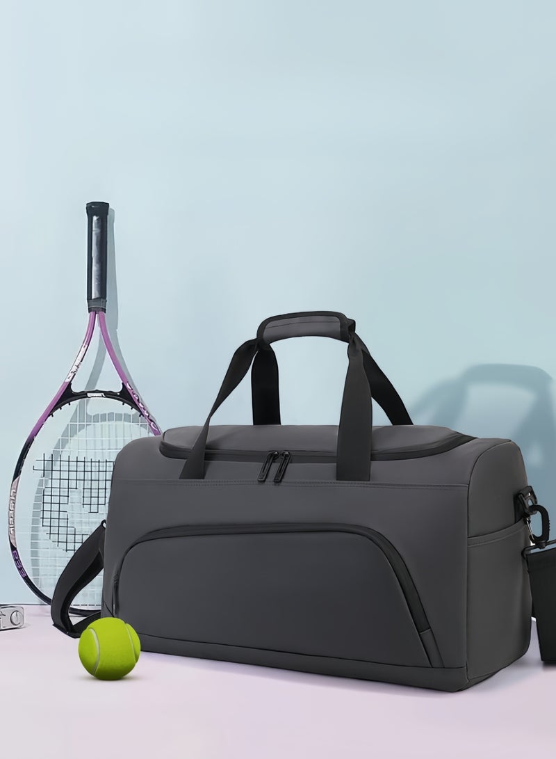 GGEROU Travel Duffel Bag for Men & Women, Carry On Weekender Bag, Multi-functional Gym Bag with Shoe Compartment, Lightweight Sport Backpack, Black - Image 5